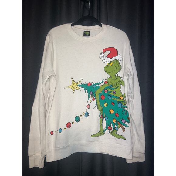 Ugly Christmas Sweater Sweatshirt Xmas Size Medium Grinch - Picture 1 of 3